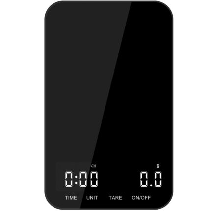 Coffee Espresso Scale with Timer, Kitchen Food Digital Matcha Scale, Rechargeable, Glass Mirror Design, for Barista, 0.3-2000g/0.1g