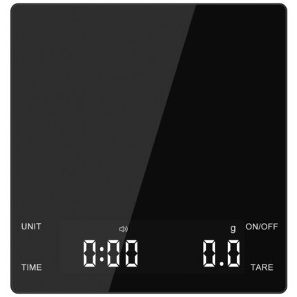 Coffee Espresso Scale with Timer, Kitchen Food Digital Matcha Scale, Rechargeable, Glass Mirror Design, for Barista, 0.3-3000g/0.1g